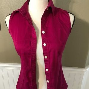 Banana Republic Button Down Sleeveless Top